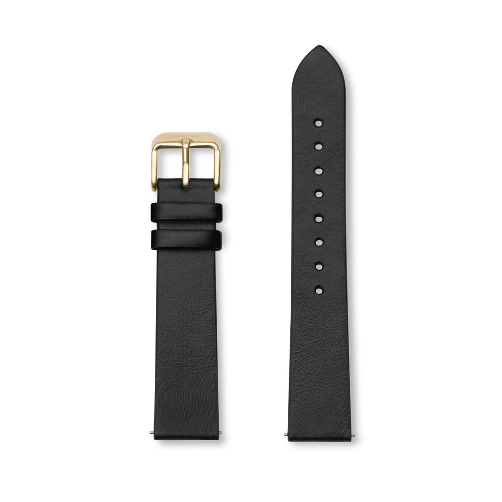 Furore FS 1808 Leather strap Black - 18mm