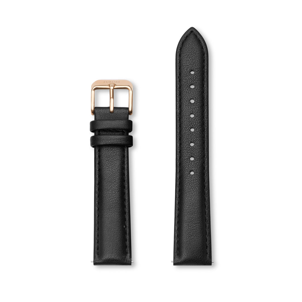 Furore FS 1810 Leather strap Black - 18mm