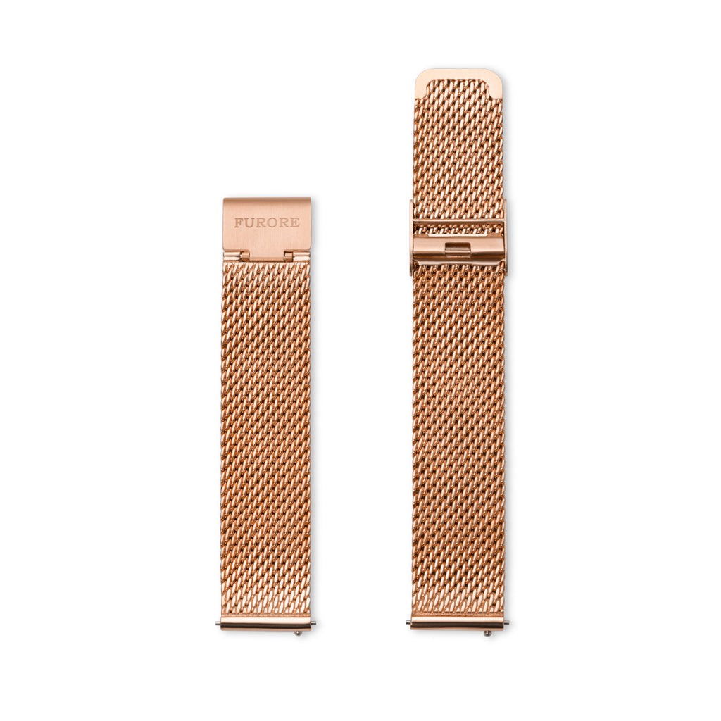 Furore FS 1818 Mesh strap Rosegoldplates - 18mm