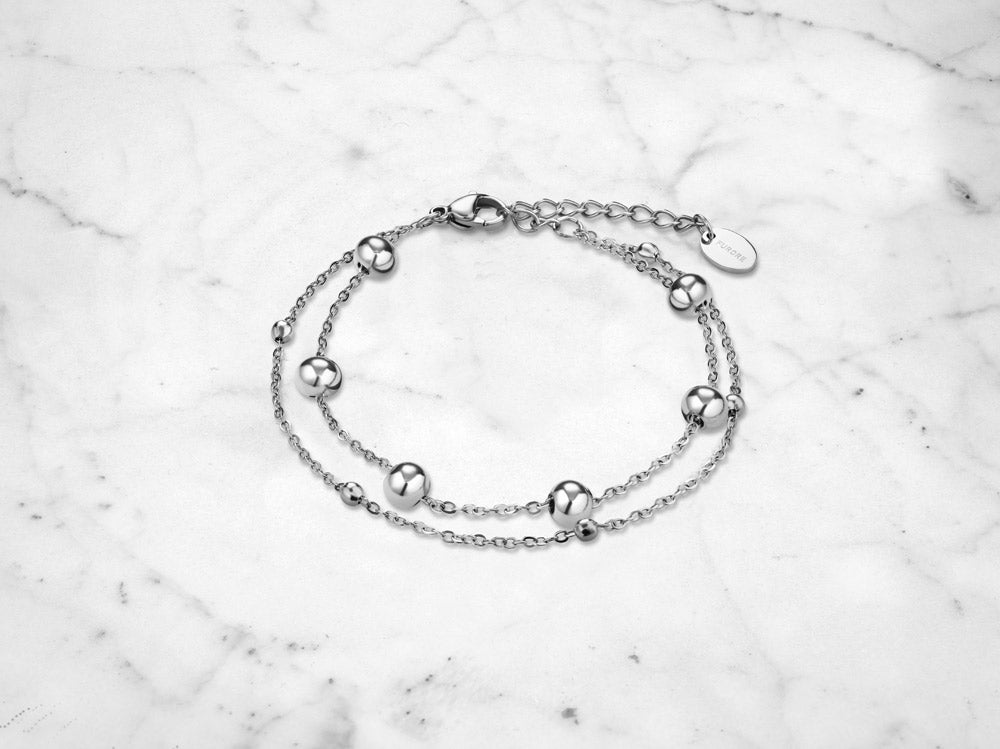 Furore FJ2316 Silverplated Stainless steel bracelet