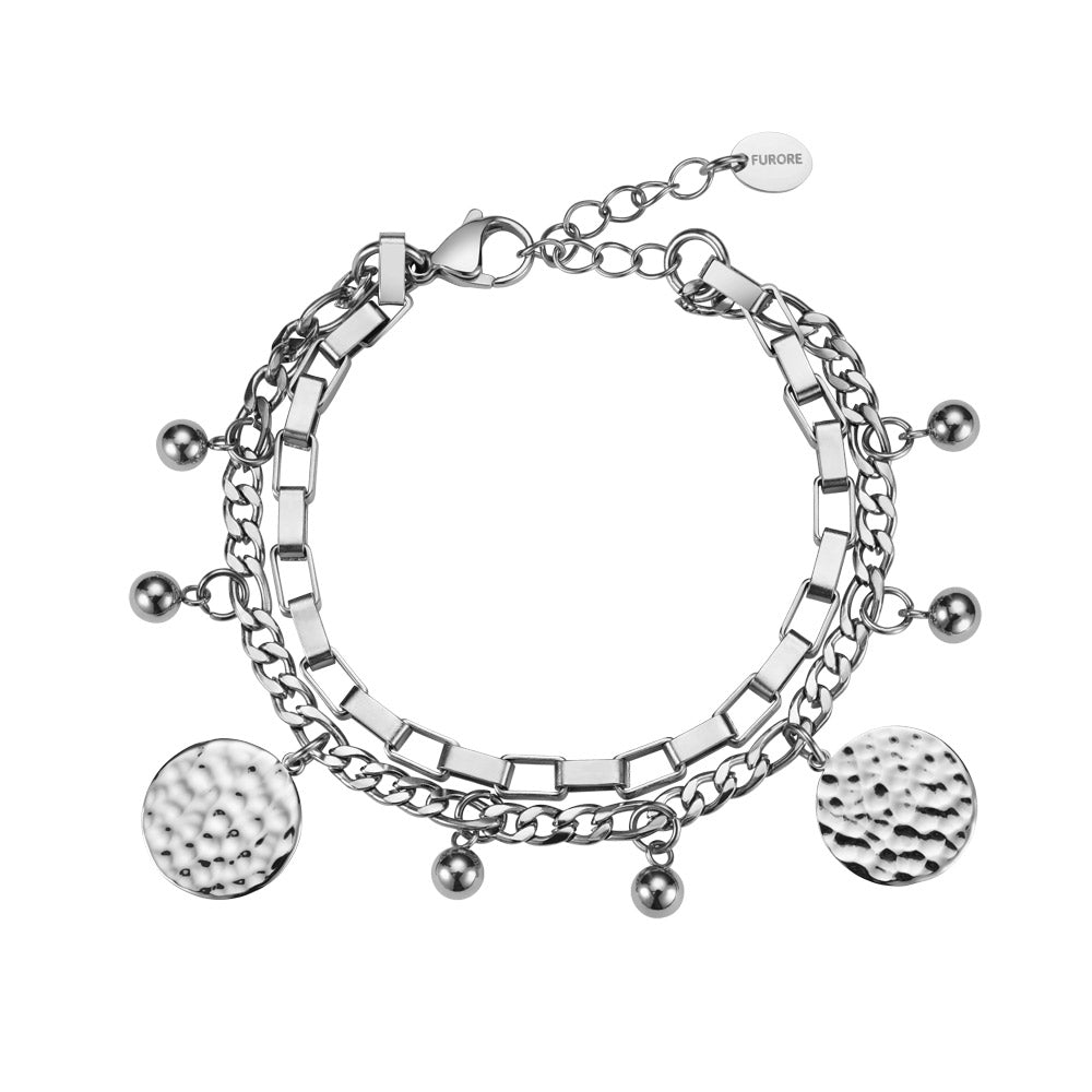 Furore FJ2319 Silverplated Stainless steel bracelet
