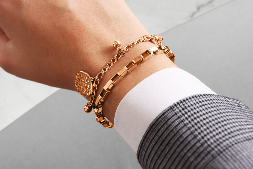 Furore FJ2321 Rose gold plated Stainless steel bracelet