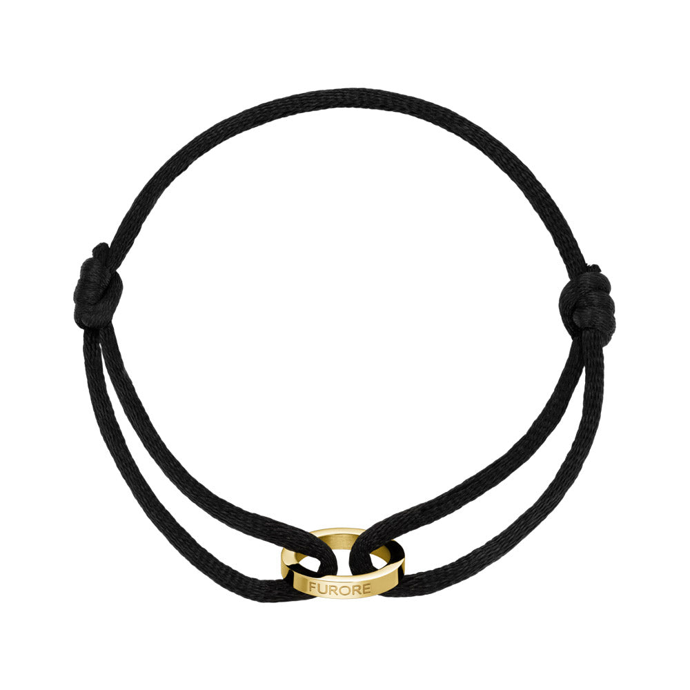 FJ2336 Yellowgold Color Stainless Steel & Nylon Bracelet