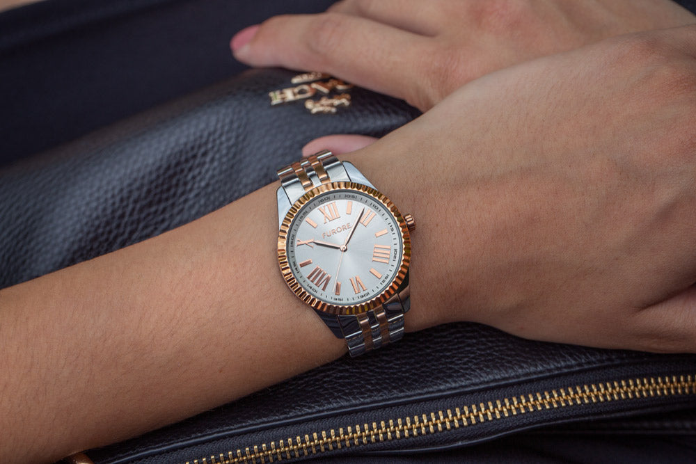 La Mia Vita Watch Rosegold And Silver Colour