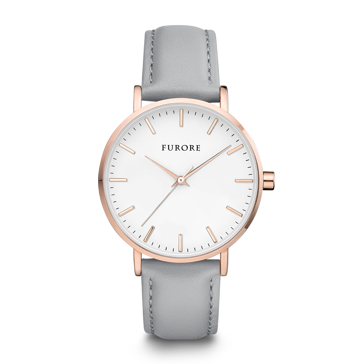 Sparkling Sun Watch Rosegold And Light Grey Colour