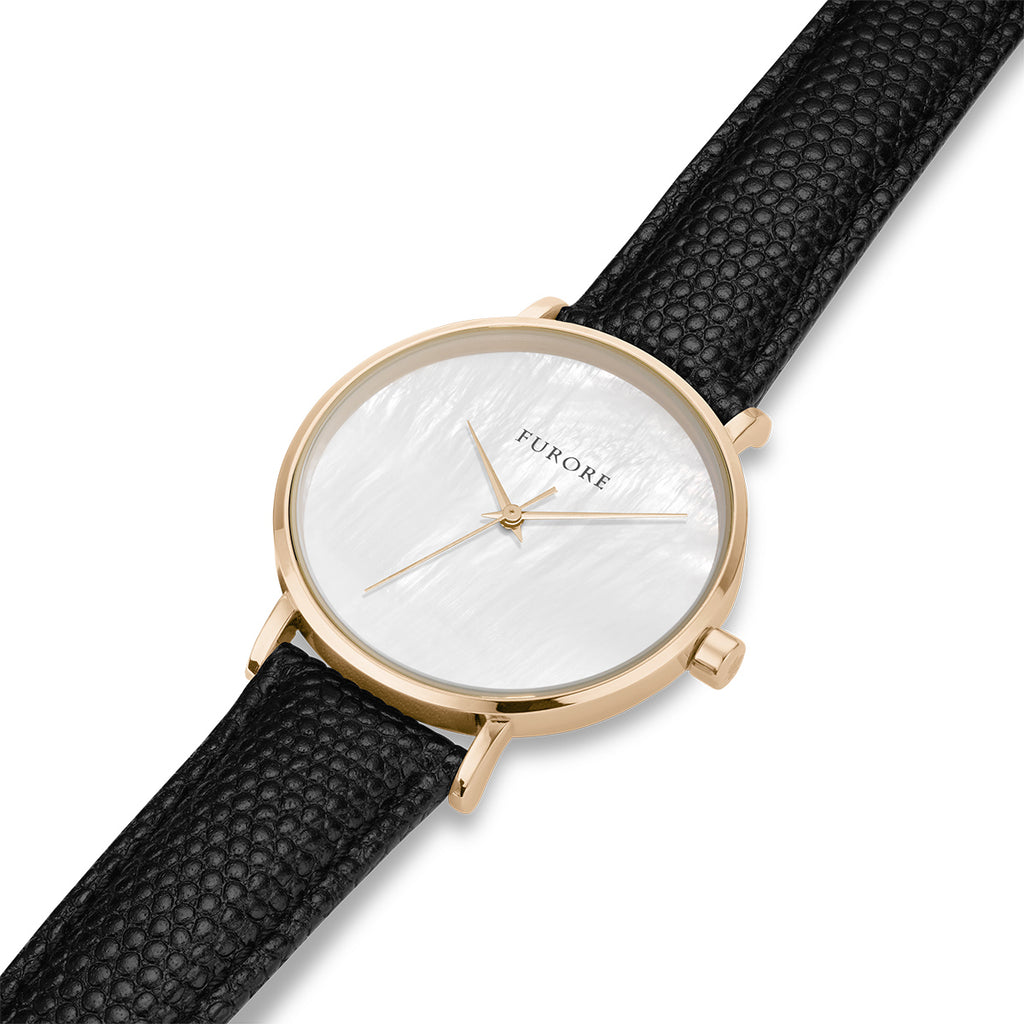 Furore FS 1816 Leather strap Black - 18mm