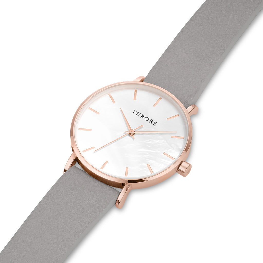 Furore FS 1806 Leather strap Grey - 18mm