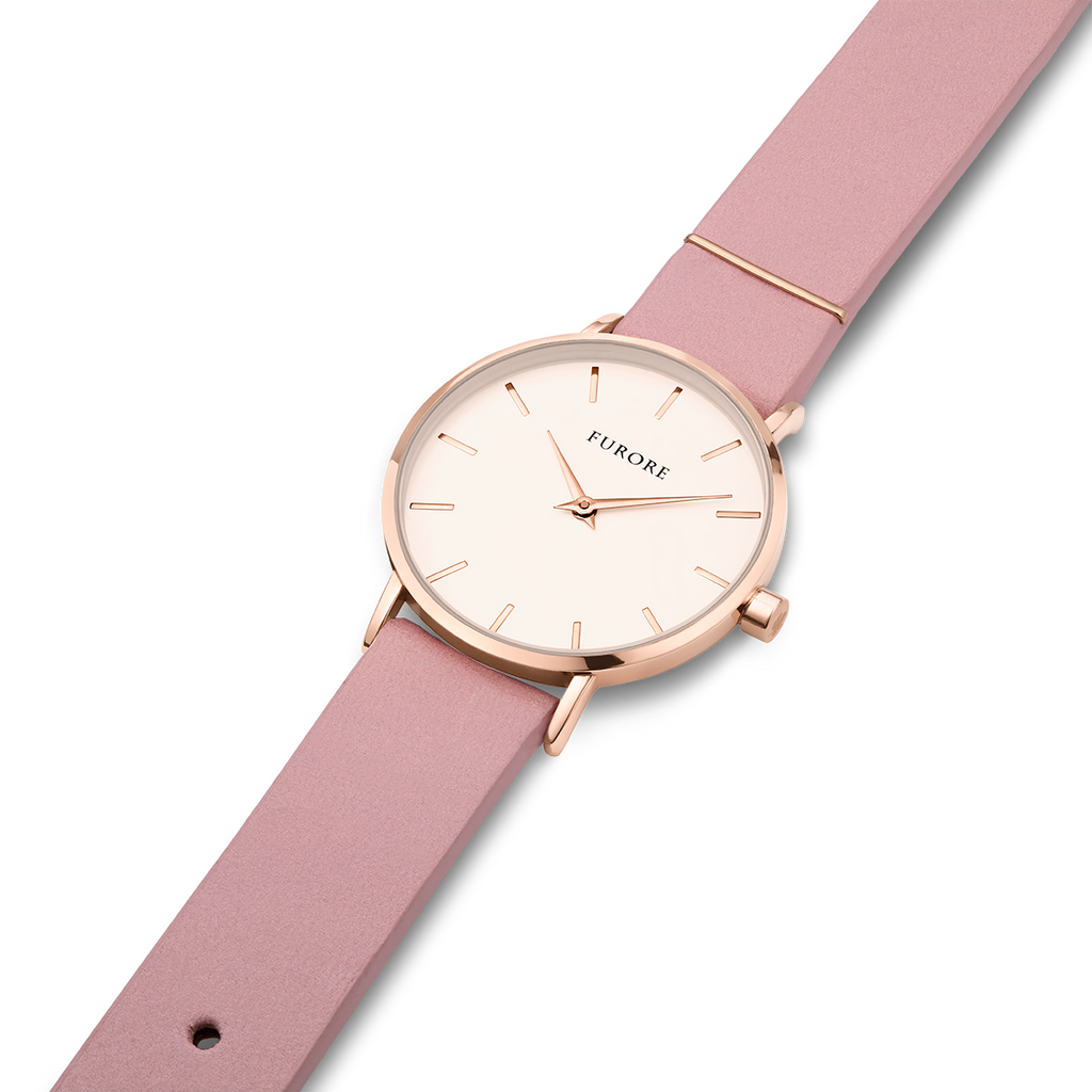 Furore FS 1603 Leather strap Pink - 16mm