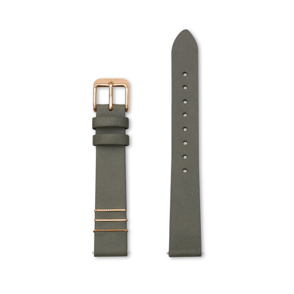 Furore FS 1802 Leather strap Dark green - 18mm